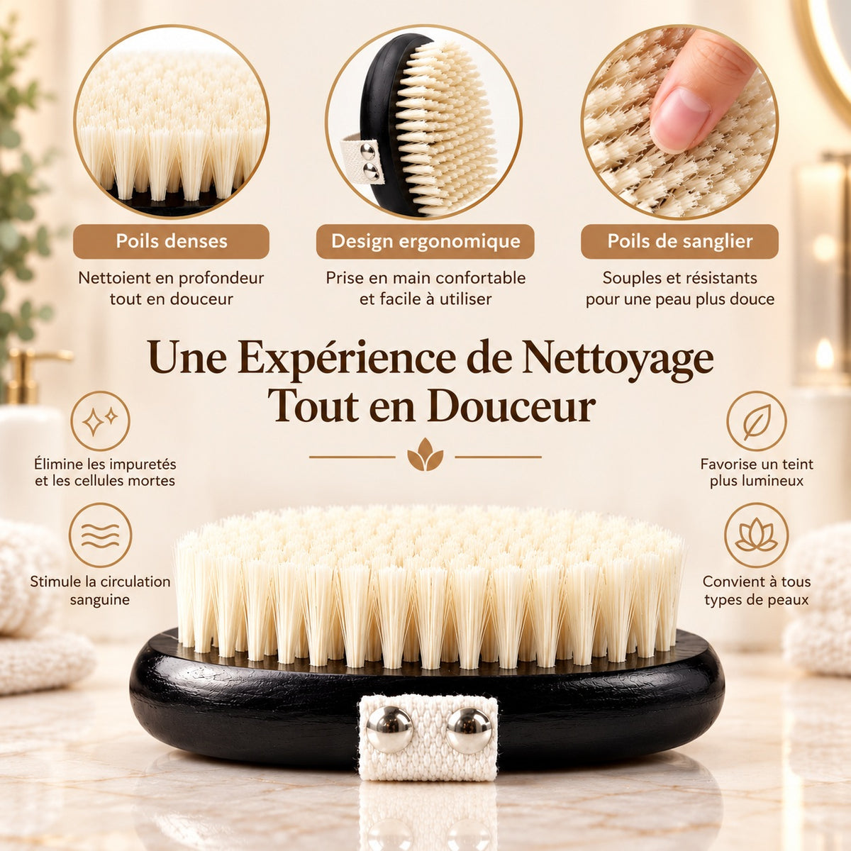 Brosse de Drainage Lymphatique Corps