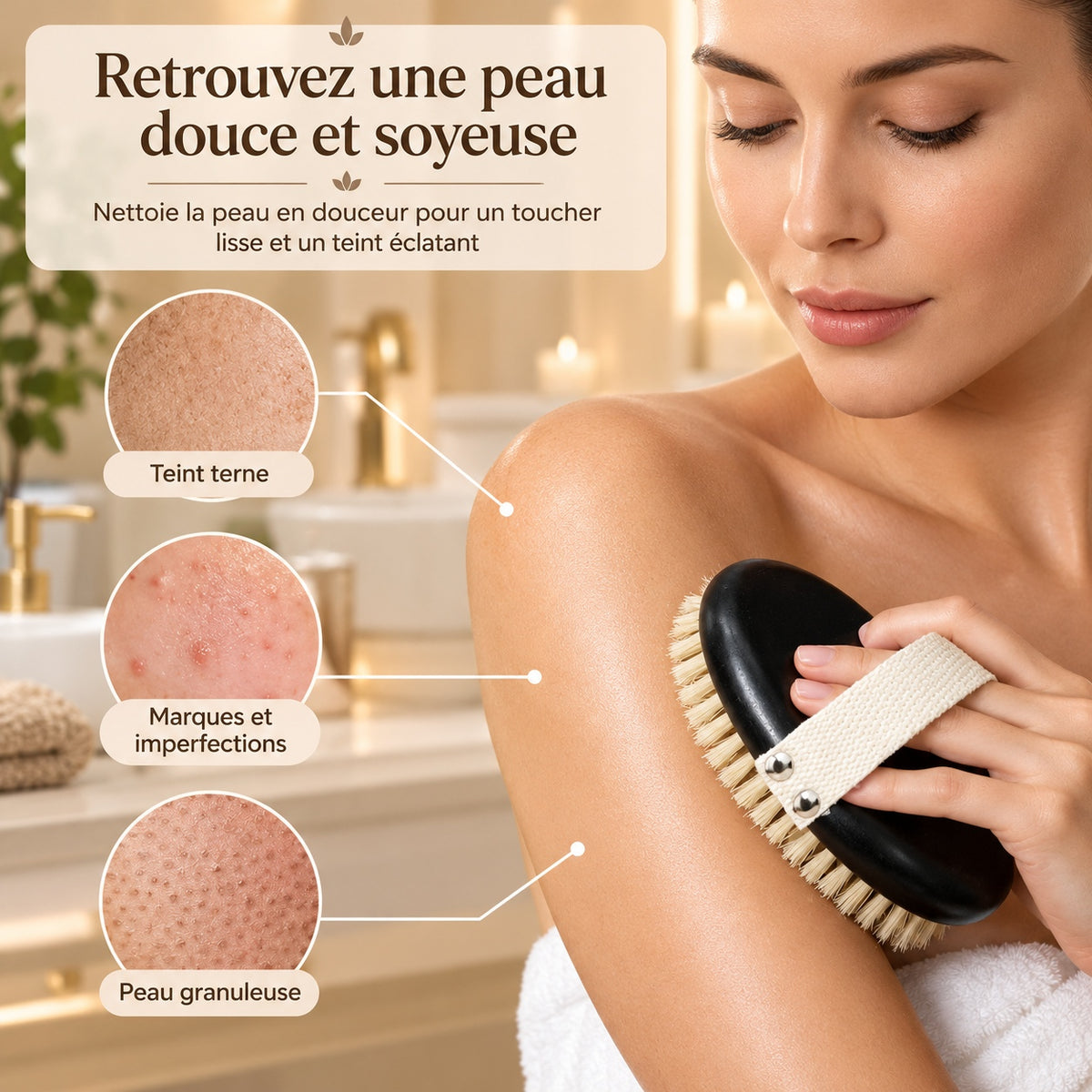 Brosse de Drainage Lymphatique Corps
